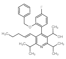 3-Pyridinemethanol, 4-[4-fluoro-2-(phenylmethoxy)phenyl]-a-methyl-2,6-bis(1-methylethyl)-5-(1-penten-1-yl)- Structure