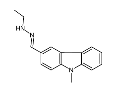 N-[(E)-(9-methylcarbazol-3-yl)methylideneamino]ethanamine结构式