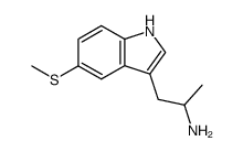 1-methyl-2-(5-methylsulfanyl-indol-3-yl)-ethylamine结构式
