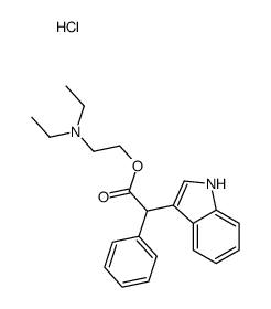 diethyl-[2-[2-(1H-indol-3-yl)-2-phenylacetyl]oxyethyl]azanium,chloride结构式