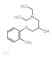 1-diethylamino-3-(2-methylphenoxy)propan-2-ol结构式