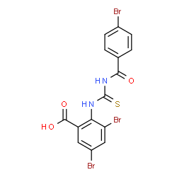 3,5-DIBROMO-2-[[[(3-BROMOBENZOYL)AMINO]THIOXOMETHYL]AMINO]-BENZOIC ACID structure