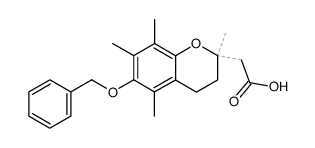 rac-3,4-dihydro-2,5,7,8-tetramethyl-6-(phenylmethoxy)-2H-1-benzopyran-2-acetic acid结构式