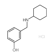 Phenol,3-[(cyclohexylamino)methyl]-, hydrochloride (1:1) structure