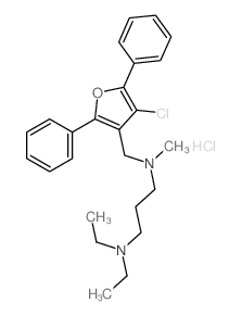 N-[(4-chloro-2,5-diphenyl-3-furyl)methyl]-N,N-diethyl-N-methyl-propane-1,3-diamine结构式