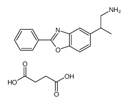 4-hydroxy-4-oxobutanoate,2-(2-phenyl-1,3-benzoxazol-5-yl)propylazanium结构式