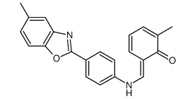 (6Z)-2-methyl-6-[[4-(5-methyl-1,3-benzoxazol-2-yl)anilino]methylidene]cyclohexa-2,4-dien-1-one Structure