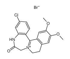 3-chloro-12,13-dimethoxy-6-oxo-6,7,9,10-tetrahydro-5H-benzo[5,6][1,4]diazepino[7,1-a]isoquinolin-8-ium bromide Structure