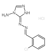 Benzaldehyde,2-chloro-, 2-(4-amino-4H-1,2,4-triazol-3-yl)hydrazone, hydrochloride (1:1) picture