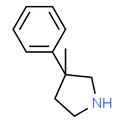 3-Methyl-3-phenylpyrrolidine Structure