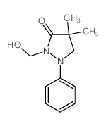 2-(hydroxymethyl)-4,4-dimethyl-1-phenyl-pyrazolidin-3-one structure
