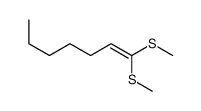 1,1-bis(methylsulfanyl)hept-1-ene Structure