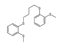 1-methylsulfanyl-2-[4-(2-methylsulfanylphenyl)sulfanylbutylsulfanyl]benzene Structure