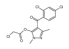 (5-chloroacetoxy-1,3-dimethyl-1H-pyrazol-4-yl)-(2,4-dichloro-phenyl)-methanone结构式