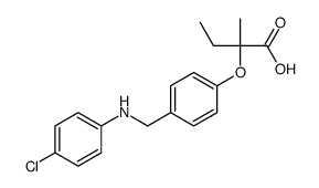 2-[4-[(4-chloroanilino)methyl]phenoxy]-2-methylbutanoic acid Structure