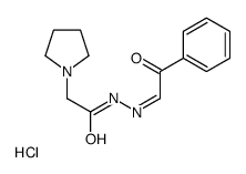 N-[(E)-phenacylideneamino]-2-pyrrolidin-1-ylacetamide,hydrochloride结构式