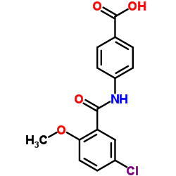 4-[(5-Chloro-2-methoxybenzoyl)amino]benzoic acid结构式