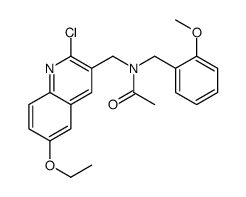 Acetamide, N-[(2-chloro-6-ethoxy-3-quinolinyl)methyl]-N-[(2-methoxyphenyl)methyl]- (9CI)结构式
