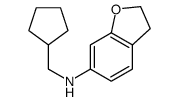 N-(cyclopentylmethyl)-2,3-dihydro-1-benzofuran-6-amine结构式