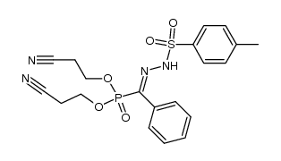 Bis-β-cyanoethyl-benzoylphosphonat-tosylhydrazon结构式