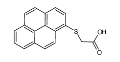 2-pyren-1-ylsulfanylacetic acid Structure