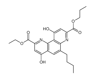 6-butyl-4,10-dioxo-1,4,7,10-tetrahydro-[1,7]phenanthroline-2,8-dicarboxylic acid 2-ethyl ester 8-propyl ester结构式