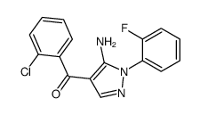 (5-AMINO-1-(2-FLUOROPHENYL)-1H-PYRAZOL-4-YL)(2-CHLOROPHENYL)METHANONE结构式