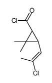 Cyclopropanecarbonyl chloride, 3-(2-chloroethenyl)-2,2-dimethyl-, [1alpha,3beta(E)]- (9CI)结构式