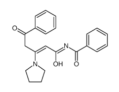 N-(5-oxo-5-phenyl-3-pyrrolidin-1-ylpent-2-enoyl)benzamide Structure