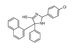 2-(4-chlorophenyl)-5-naphthalen-1-yl-5-phenylimidazolidine-4-thione Structure