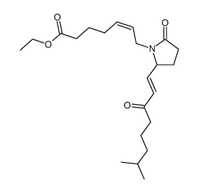(Z)-7-[2-((E)-7-Methyl-3-oxo-oct-1-enyl)-5-oxo-pyrrolidin-1-yl]-hept-5-enoic acid ethyl ester结构式