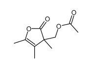 (3,4,5-trimethyl-2-oxofuran-3-yl)methyl acetate结构式