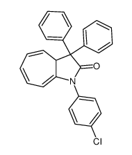 1-(4-chloro-phenyl)-3,3-diphenyl-3,3a-dihydro-1H-cyclohepta[b]pyrrol-2-one结构式