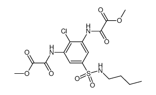 N-[5-Butylsulfamoyl-2-chloro-3-(methoxyoxalyl-amino)-phenyl]-oxalamic acid methyl ester结构式