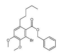 benzyl 2-bromo-3,4-dimethoxy-6-pentylbenzoate Structure