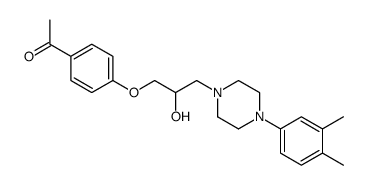 1-(4-Acetylphenoxy)-3-[4-(3,4-dimethylphenyl)-1-piperazinyl]-2-propanol structure