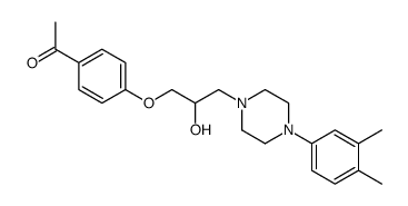 1-(4-Acetylphenoxy)-3-[4-(3,4-dimethylphenyl)-1-piperazinyl]-2-propanol Structure