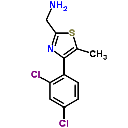 1-[4-(2,4-Dichlorophenyl)-5-methyl-1,3-thiazol-2-yl]methanamine结构式