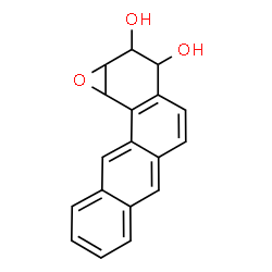 3,4-dihydroxy-1,2-epoxy-1,2,3,4-tetrahydrobenz(a)anthracene结构式