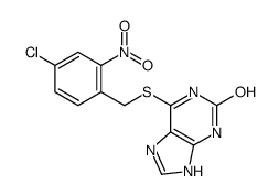 6-[(4-chloro-2-nitrophenyl)methylsulfanyl]-3,7-dihydropurin-2-one结构式