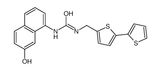 1-(7-hydroxynaphthalen-1-yl)-3-[(5-thiophen-2-ylthiophen-2-yl)methyl]urea结构式