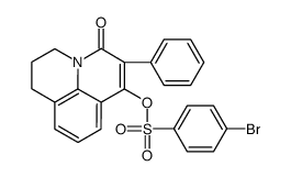 5-oxo-6-phenyl-2,3-dihydro-1H,5H-pyrido[3,2,1-ij]quinolin-7-yl 4-bromobenzenesulfonate Structure