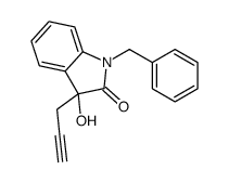 1-benzyl-3-hydroxy-3-prop-2-ynylindol-2-one Structure