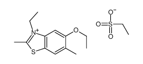 ethanesulfonate,5-ethoxy-3-ethyl-2,6-dimethyl-1,3-benzothiazol-3-ium结构式