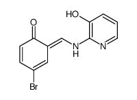 4-bromo-6-[[(3-hydroxypyridin-2-yl)amino]methylidene]cyclohexa-2,4-dien-1-one结构式