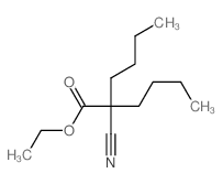 Hexanoic acid, 2-butyl-2-cyano-, ethyl ester Structure