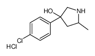 3-(4-chlorophenyl)-5-methylpyrrolidin-3-ol,hydrochloride Structure