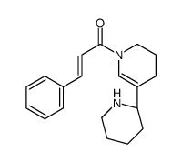 1,2,3,4-Tetrahydro-1-[(E)-1-oxo-3-phenyl-2-propenyl]-5-(2-piperidinyl)pyridine结构式