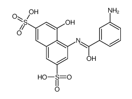 4-[(3-aminobenzoyl)amino]-5-hydroxynaphthalene-2,7-disulphonic acid Structure