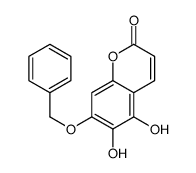 5,6-dihydroxy-7-phenylmethoxychromen-2-one Structure